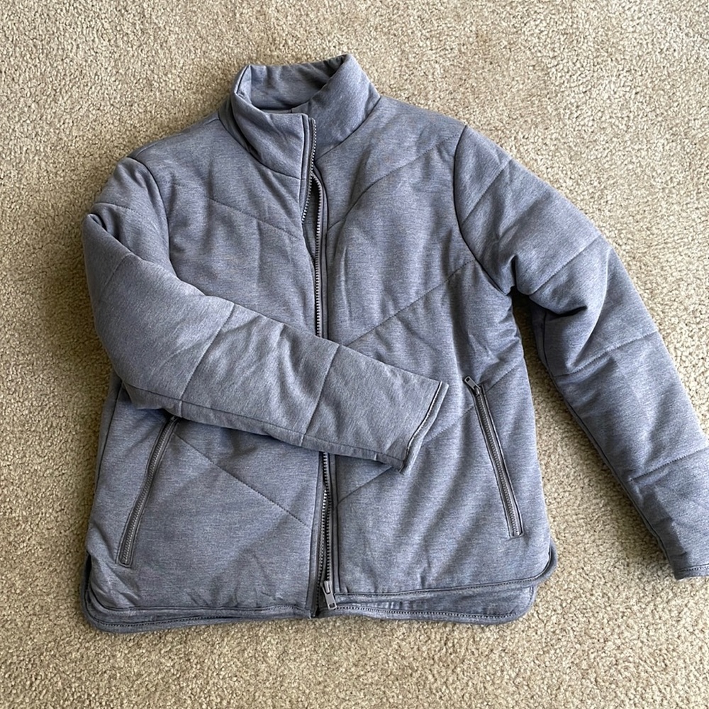 NWT grey zip up jacket small